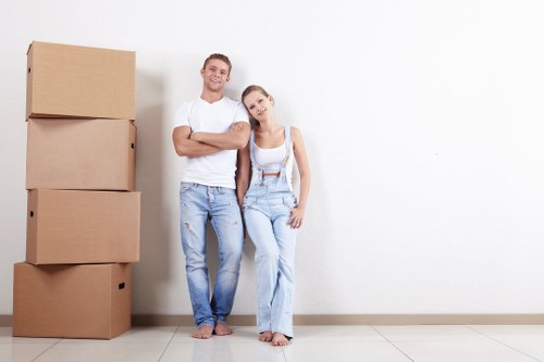 Commercial moving team planning a business relocation in Notting Hill
