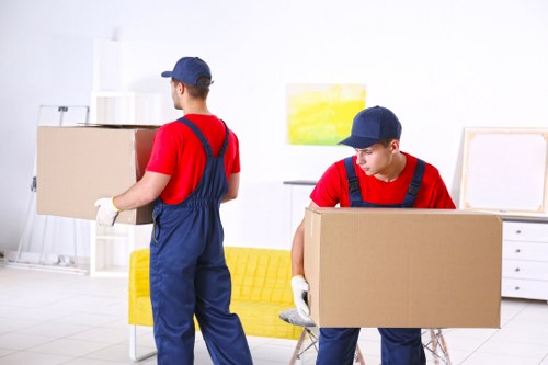 Removals van ready for a local move in Notting Hill