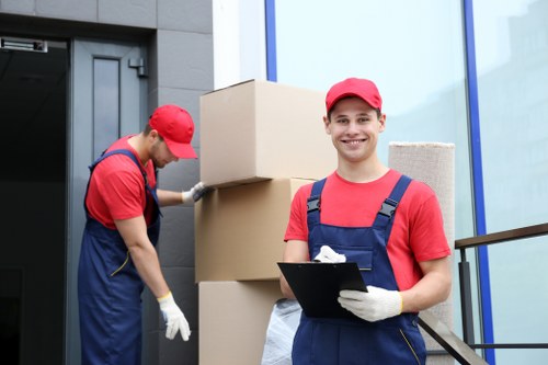 Removal team supporting a move in a Notting Hill residential street