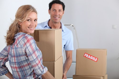 Careful transport of household items through Notting Hill streets